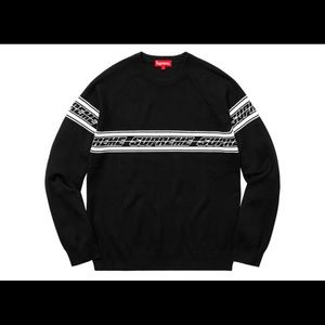 supreme Striped Raglan Sweater Large